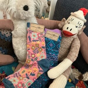 natural life floral/ print socks!